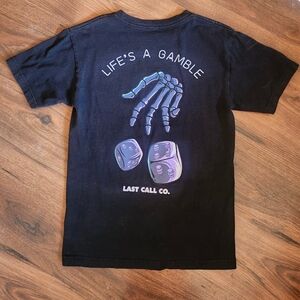 Last Call Co. Graphic Tee - Life's a Gamble Men's Size Small